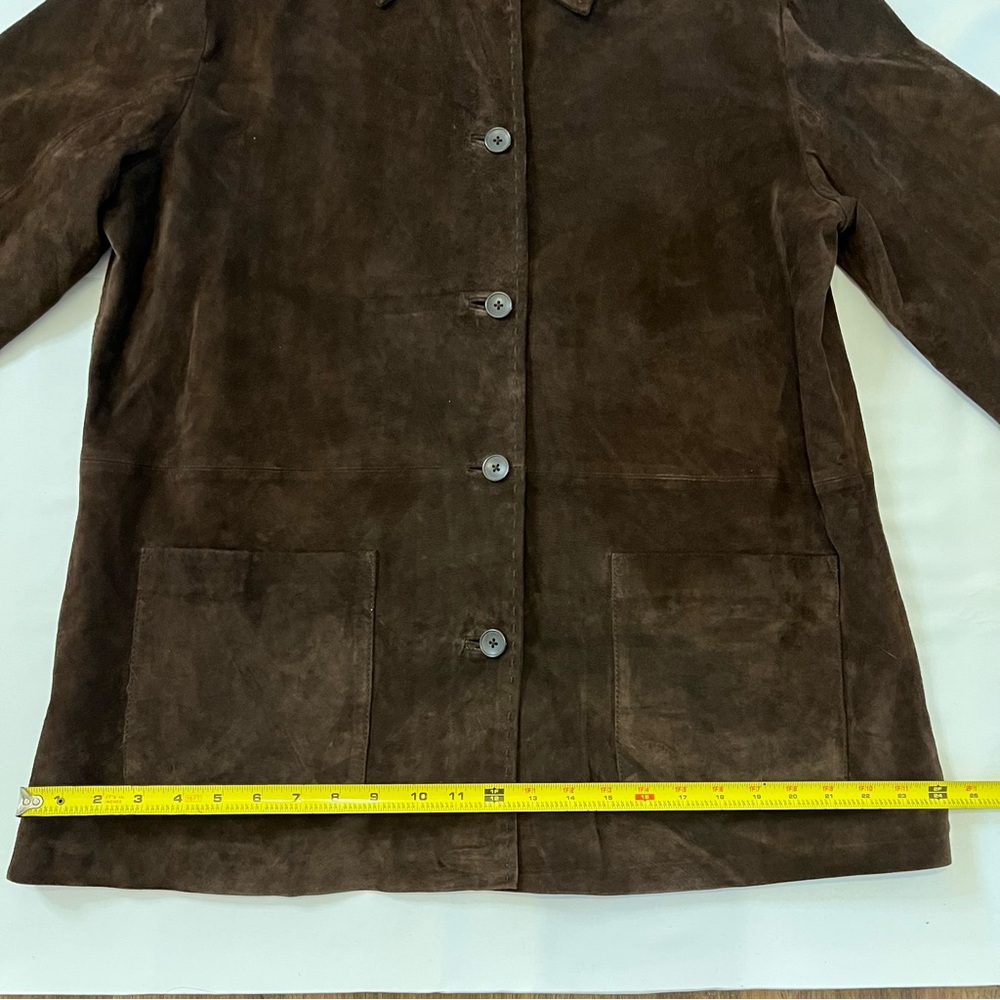 Eddie Bauer Jacket XL Suede and Leather Dark Brown - Picture 9 of 10